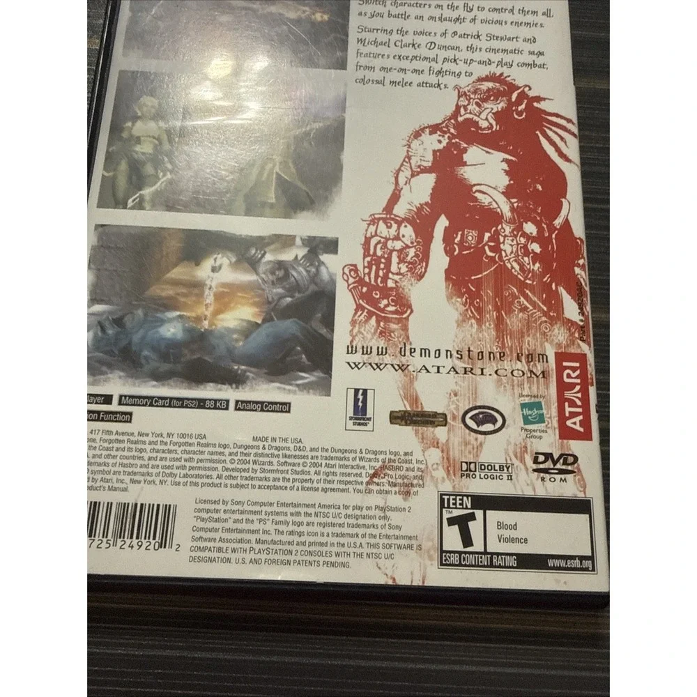 Forgotten Realms: Demon Stone (Sony PlayStation 2, 2004) CIB Complete